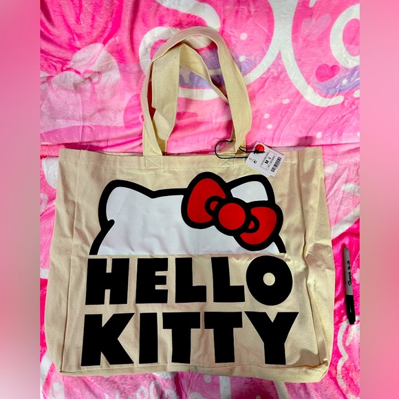 Hello Kitty Large Canvass Tote Bag from Portugal - Picture 1 of 2
